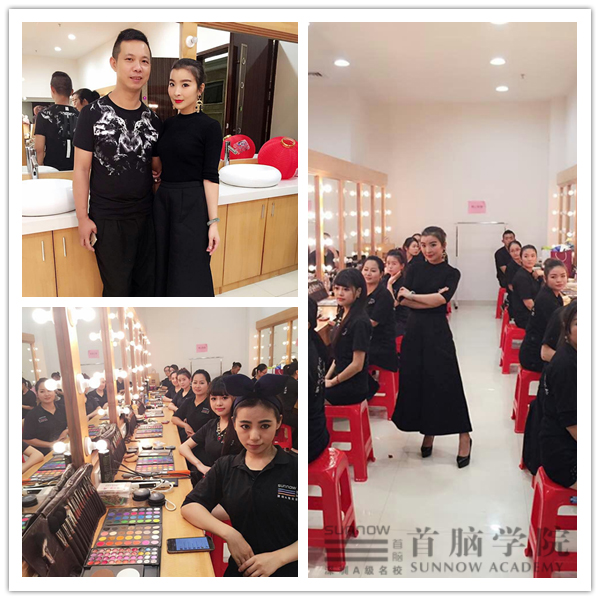 首腦學(xué)院化妝團隊化妝現(xiàn)場