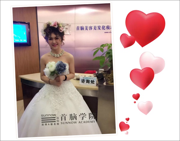 首腦學院新娘造型展示前沿時尚風采