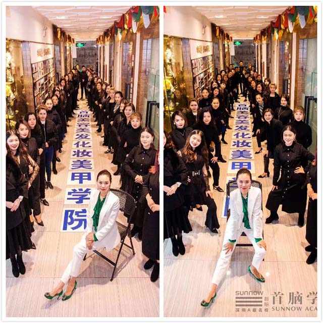 化妝師、美容師、美發(fā)師、美甲師全體合影