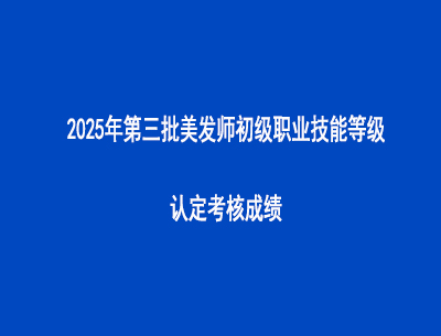 2025年第三批美發(fā)師初級(jí)職業(yè)技能等級(jí)認(rèn)定考核成績(jī)